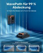 Gosvor (2026 Neu) Poolroboter Wand und Boden, Wasserlinie, Flachzone 4-in-1, Bis zu 200 Min. Laufzeit, Leichtgewicht 6,9 KG, 3μm Ultrafeiner Filter, Poolsuager Akku für Pools bis zu 200 m², Orange