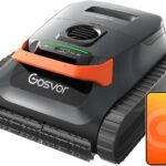 Gosvor (2026 Neu) Poolroboter Wand und Boden, Wasserlinie, Flachzone 4-in-1, Bis zu 200 Min. Laufzeit, Leichtgewicht 6,9 KG, 3μm Ultrafeiner Filter, Poolsuager Akku für Pools bis zu 200 m², Orange