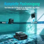 (2026 Neu) BOTLIFE PC10 Poolroboter, Poolsauger Akku Kabelloser, Poolroboter Boden und Wand, Wasserlinie, 18927 LPH, Intelligenten Navigation, Wandklettern, Poolreiniger für Pools bis 170㎡