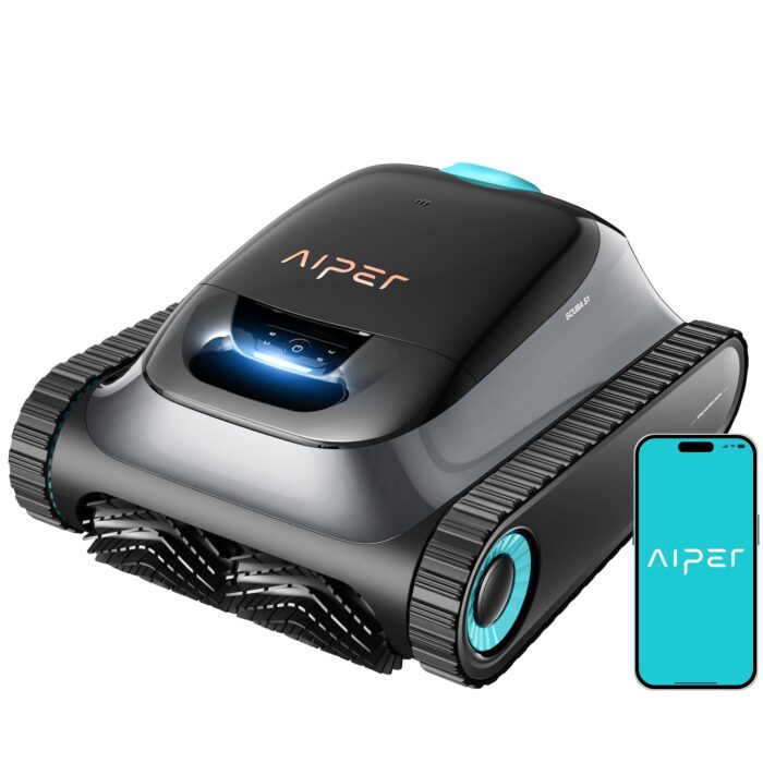 AIPER (2026 Upgrade) Scuba S1 Poolroboter Boden und Wand, Wasserlinienreinigung, Doppelfiltration, 240 Min Laufzeit, Intelligente Navigation, App-Steuerung & OTA-Updates für Einbau- und Aufstellpools