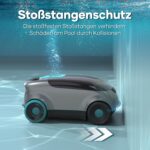 AIPER Kabelloser Poolroboter, Automatische Poolreiniger mit Fortschrittliche Partikelfiltration, 100-130 Minuten Akkulaufzeit, Auto-Park-Technologie, ideal für Oberirdische Pools bis zu 100㎡