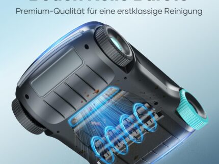 AIPER Kabelloser Poolroboter, Automatische Poolreiniger mit Fortschrittliche Partikelfiltration, 100-130 Minuten Akkulaufzeit, Auto-Park-Technologie, ideal für Oberirdische Pools bis zu 100㎡