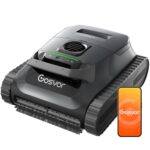 Gosvor (2026 Neu) Poolroboter Wand und Boden, Wasserlinie, Flachzone 4-in-1, Bis zu 200 Min. Laufzeit, Leichtgewicht 6,9 KG, 3μm Ultrafeiner Filter, Poolsuager Akku für Pools bis zu 200 m², Orange