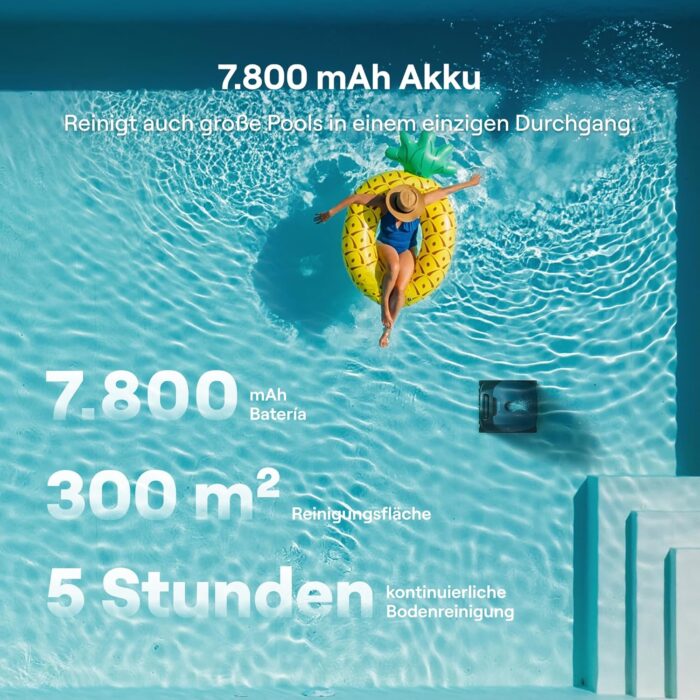 Beatbot (2026 Neu) Sora 10 Poolroboter Boden und Wand, Reinigt Wasserlinie & Plattformen, 25700 LPH Saugleistung, smartes Parken an der Waaaerlinie, 5L Filterkorb, bis zu 5 Std. Laufzeit, Tiefblau
