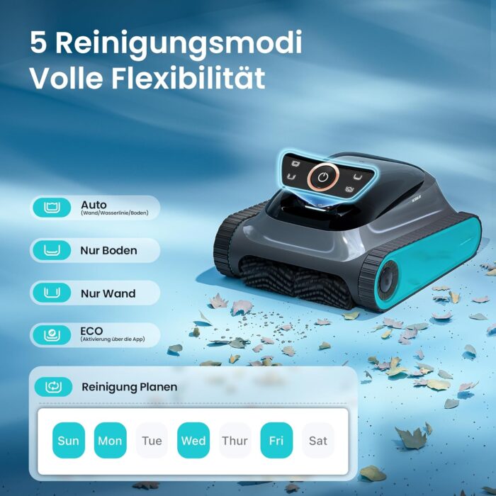 AIPER (2026 Upgrade) Scuba S1 Poolroboter Boden und Wand, Wasserlinienreinigung, Doppelfiltration, 240 Min Laufzeit, Intelligente Navigation, App-Steuerung & OTA-Updates für Einbau- und Aufstellpools