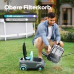AIPER Kabelloser Poolroboter, Automatische Poolreiniger mit Fortschrittliche Partikelfiltration, 100-130 Minuten Akkulaufzeit, Auto-Park-Technologie, ideal für Oberirdische Pools bis zu 100㎡