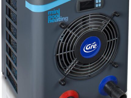 Gre HPM20 – Mini-Wärmepumpe für Aufstellpools bis zu 20 m³, Heizsystem für Aufstellpools, Farbe Grau