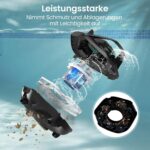 AIPER Poolroboter, Kabellos Poolsauger Akku, Bodensauger mit 90 Min Laufzeit, Automatisches Parken, Dual-Antriebsmotoren & LED-Anzeigen, Ideal für Flachem Boden Pool bis zu 80 m²
