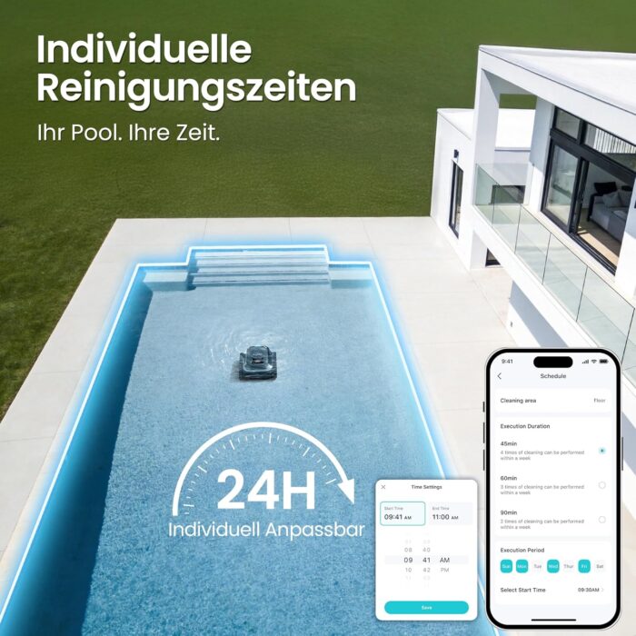 AIPER (2026 Upgrade) Scuba S1 Poolroboter Boden und Wand, Wasserlinienreinigung, Doppelfiltration, 240 Min Laufzeit, Intelligente Navigation, App-Steuerung & OTA-Updates für Einbau- und Aufstellpools