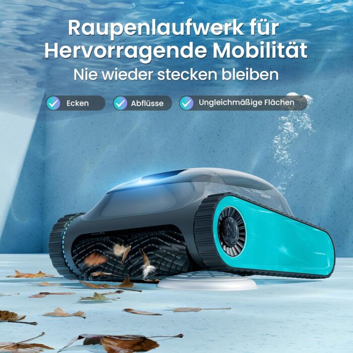 AIPER (2026 Upgrade) Scuba S1 Poolroboter Boden und Wand, Wasserlinienreinigung, Doppelfiltration, 240 Min Laufzeit, Intelligente Navigation, App-Steuerung & OTA-Updates für Einbau- und Aufstellpools