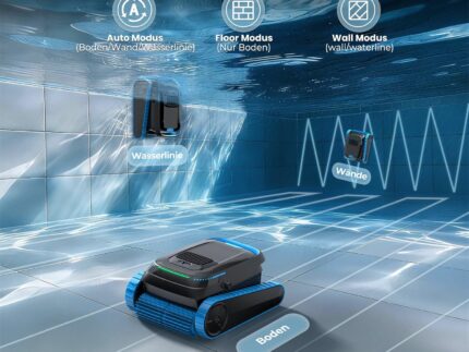(2026 Neu) BOTLIFE PC20 Poolroboter, Akku Poolsauger Kabelloser, Poolroboter Boden und Wand Wasserlinie, APP-Steuerung, 18927 LPH, Intelligenten Navigation, Poolreiniger für Aufstellpool bis 170m²
