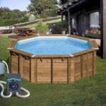 Gre HPM20 – Mini-Wärmepumpe für Aufstellpools bis zu 20 m³, Heizsystem für Aufstellpools, Farbe Grau